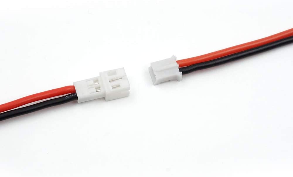 5 Pairs JST-PH 2.0 Male & Female Connectors | 80mm Cable, 22AWG Soft Silicone | For JJRC H36, H67, Blade Inductrix, Eachine E010 E013