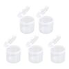 Powder Puff Storage Box Transparent Dustproof Portable Makeup Puff Container Case for Beads Tablets 5pcs