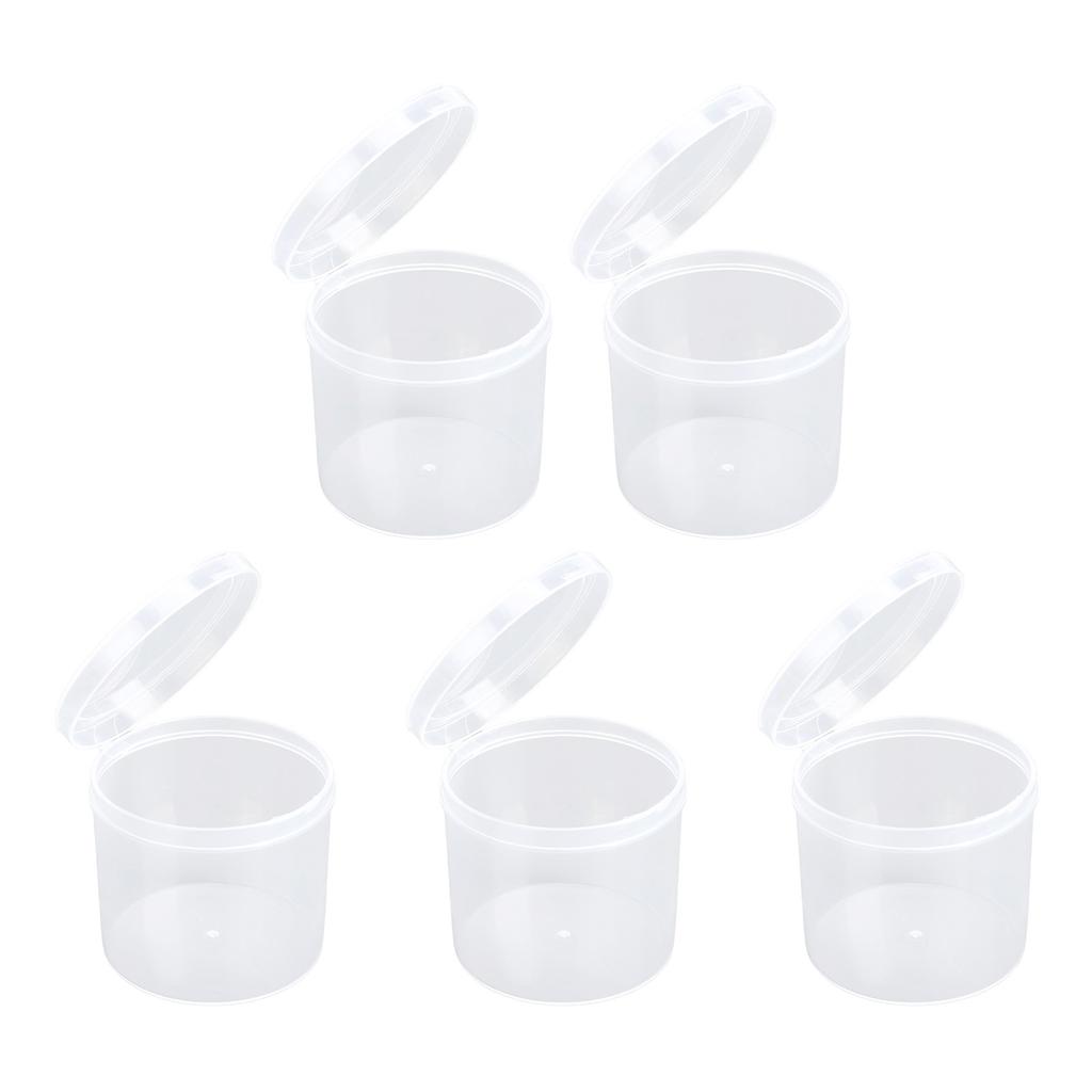 Powder Puff Storage Box Transparent Dustproof Portable Makeup Puff Container Case for Beads Tablets 5pcs