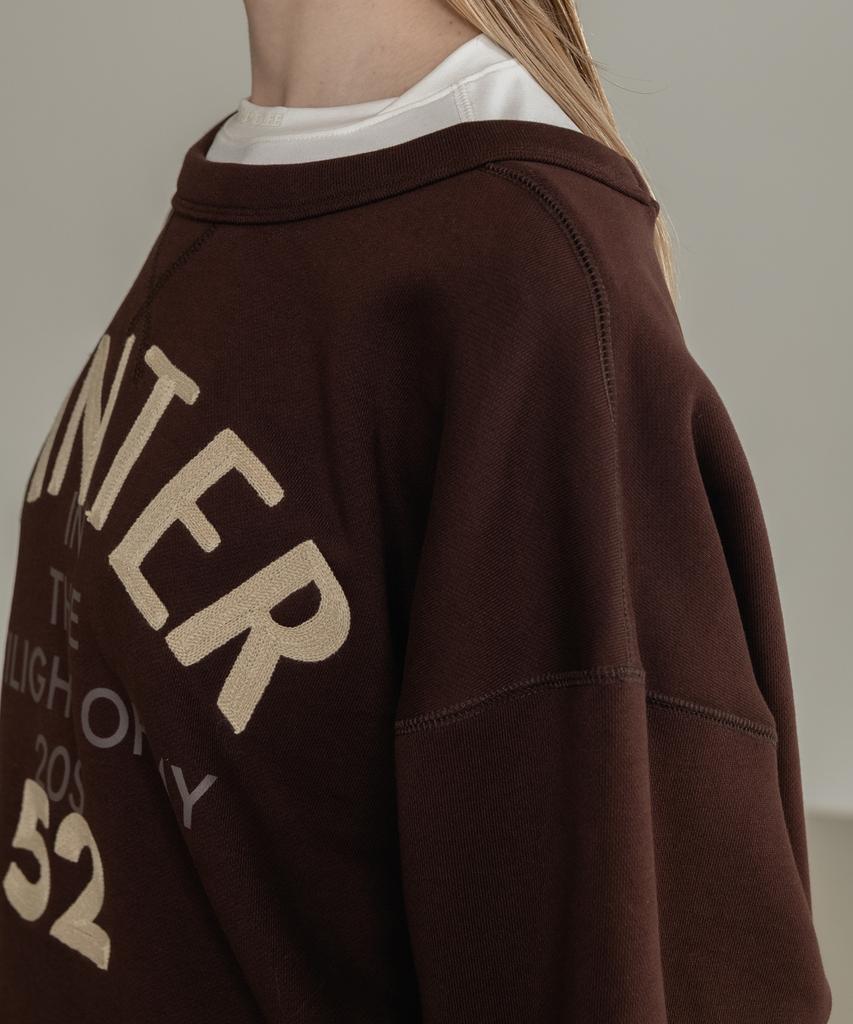 SSIN AND LEE (W) Solive Winter Cotton Sweatshirt Brown