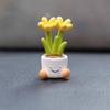 Four Sets, Cute Car Accessories Ornaments, Pot Plant Flowers Car Mini Ornaments, Mini Dashboard Decorations with A Sense of Sophistication