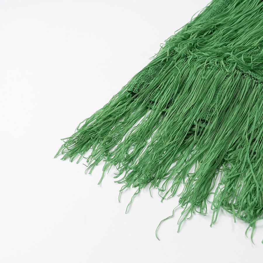 2025 Spring European & American Women's Sleeveless Tassel Dress
