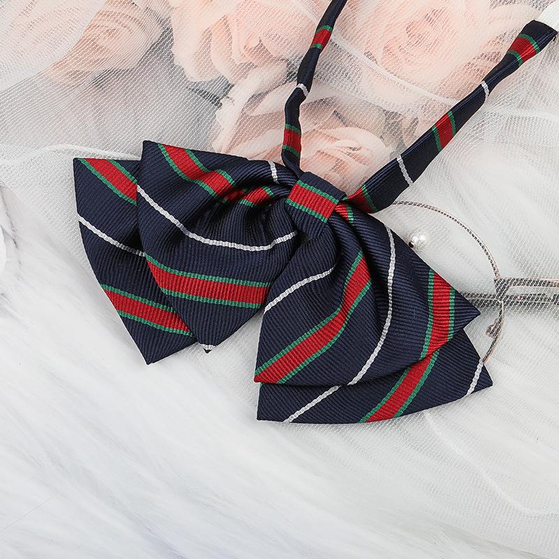 Jk Japanese Plaid Korean Version Of Collar Flower Graduate Female Collar Flower College Wind Streamer Jk Bow Shirt Accessories Sailor Suit