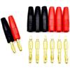 Connecteurs Bananas 4 Mm - YUNIQUE FRANCE - 5 Paires - Plaqué Gold - Protection De Couverture