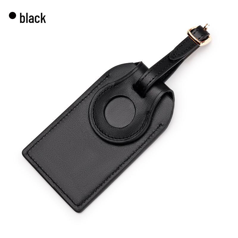 Genuine Leather Luggage Tag & Apple AirTag Tracker: Identify Bags with Style