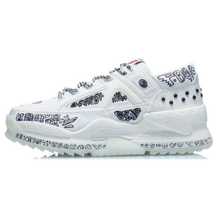 New LiNing CF Peace Low Top Sports Casual Shoes Men's Mist White AGLR167-5