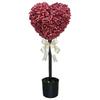 Heart Topiary Outdoor with Pot and Bow Tie Heart Shaped Topiary Artificial Trees for Wedding Birthday Valentine Day Anniversary