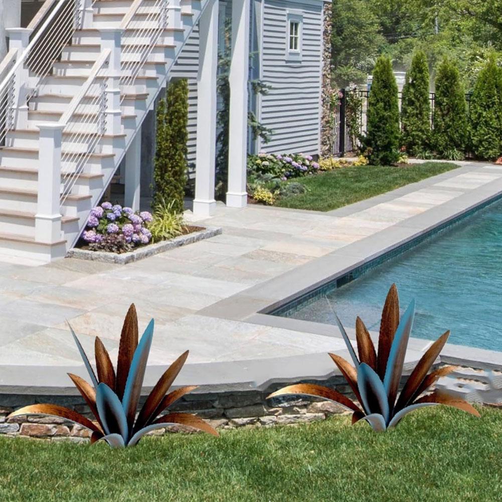 Gartenkunst Metall Agave Dekoration Außen Skulptur