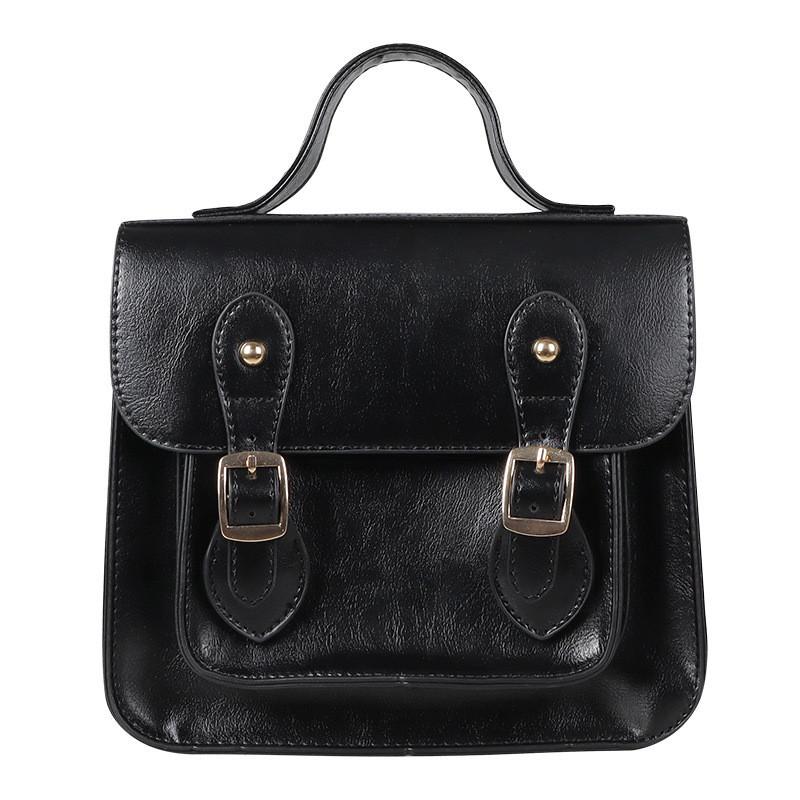 Модный детский рюкзак в корейском стиле с ретро-эстетикой и вместительным отделением чёрный