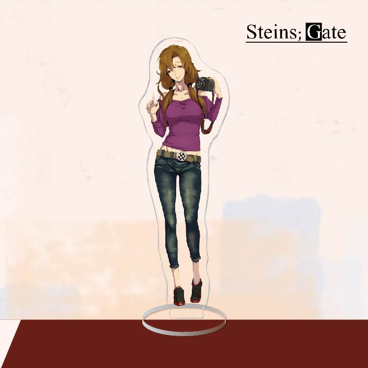 Anime Acrylic Stand Action Figure Toy Steins Gate PVC Acrylic Okabe Rintarou Desktop Stand Model Toy Gift