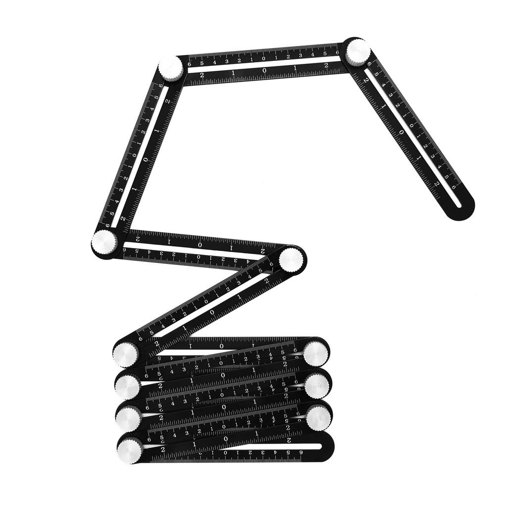 12 Fold Aluminium Alloy Ruler Multi Angle Measuring Rulers Ceramic Tile Opening Positioning