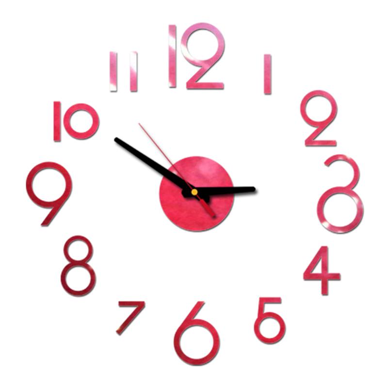 Wanduhr Rahmenlos Digitale Wanduhren DIY Acryl Wandaufkleber Quarz Leise Uhr für Zuhause Büro Wanddeko Horloge Murale