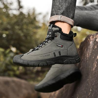 Lässige Winterschuhe Herren Plateau Schnürung Wasserdicht Neu in Schneestiefel für Herren Angebot Modemarken Schuhe Dickes Plüsch Luxus