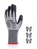 DONFRI 3 Pairs Work Level 5 Cut for and DIY Cut-Resistant Gloves, Non-Slip, Cut-Resistant, PU-Coated, Resistance, Long-Lasting, Cooking, Crafts,