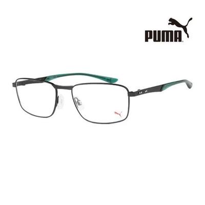 Puma Eyeglass Frames PU0093O 002 Square Metal Glasses for Women and Men