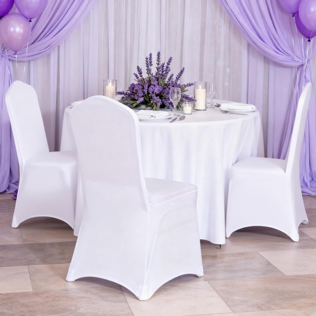 10 Pack Spandex Chair Covers - Stretch Polyester Chair Covers For Weddings, Banquets, Parties And Dining Chairs - Graphic Design, Universal