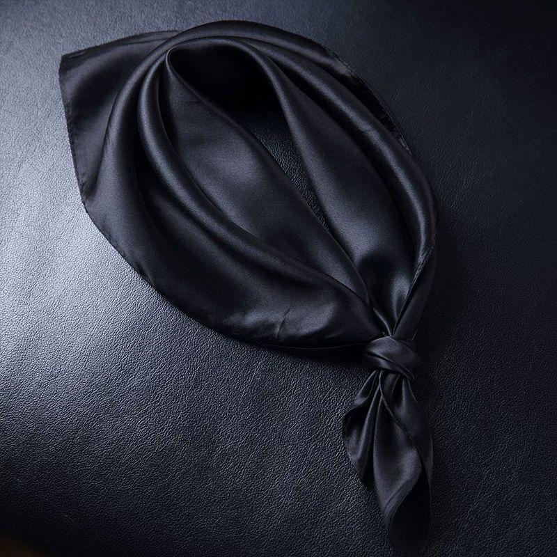 TXRMDX Unisex 100% Mulberry Silk Solid Square Scarf 52x52 cm