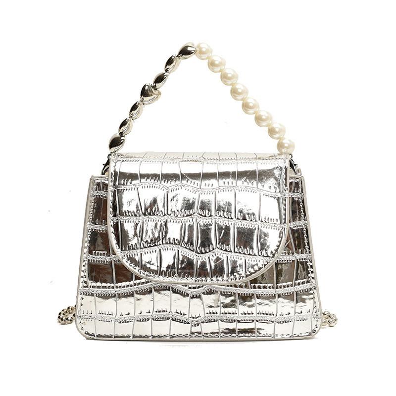 Chic Urban Minimalist Pearl Finish Small Handbag Ideal For Girls With A Trendy Design