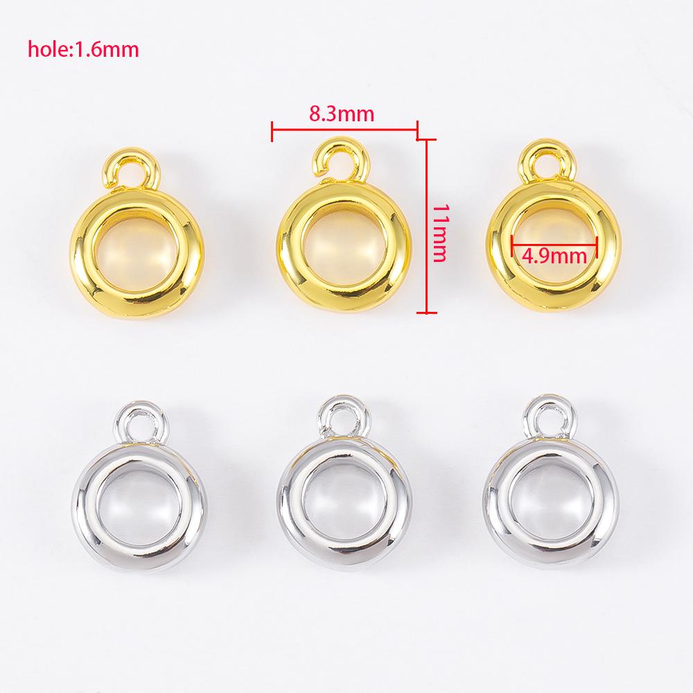 5pcs 10pcs 18K Gold Plated Bails Jewelry Accessories Pendants Bead Separator Charm Holder Jewelry Making Supplies Necklace Bail