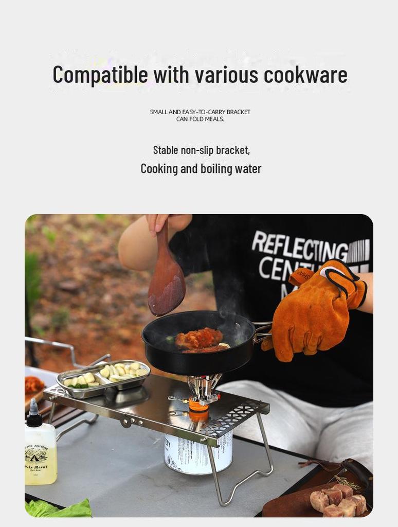 Ultra-Light Portable Mini Butane Gas Stove for Camping, Cycling, and Fishing