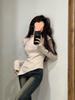 Women's Off-Shoulder Slim Fit Brushed Turtleneck Long Sleeve Top for Autumn/Winter