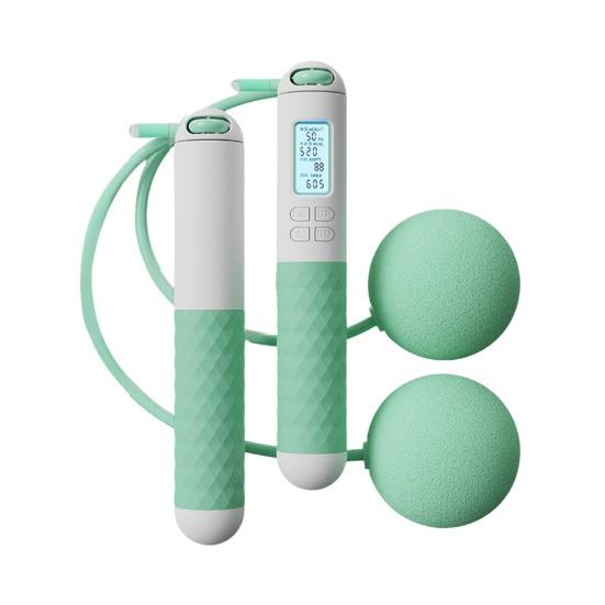 Hoppetau med kontratrådløst vektet hoppetau med ball Justerbar lengde Fitness Smart hoppetau treningsutstyr