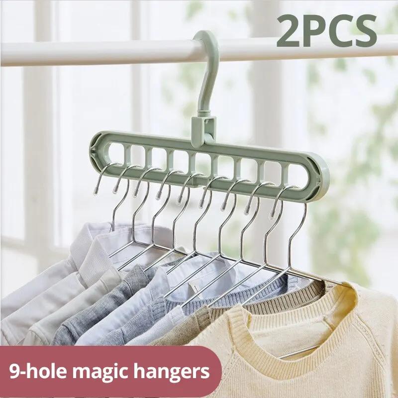 1 Pc Magic Multi-port Support Hangers for Clothes Drying Rack Multifunction Plastic Clothes Rack Drying Hanger Storage Hangers