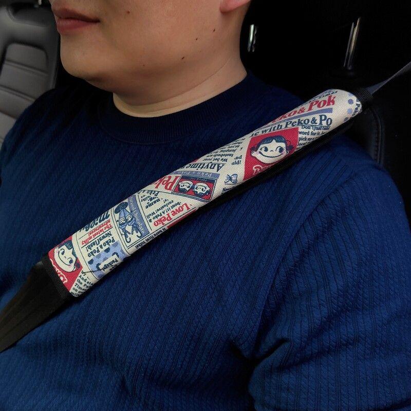 JDM Automobile Seat Belt Shoulder Protector Cartoon Ethnic Style Long Safety Belt Protective Cover All Year Round Neutral