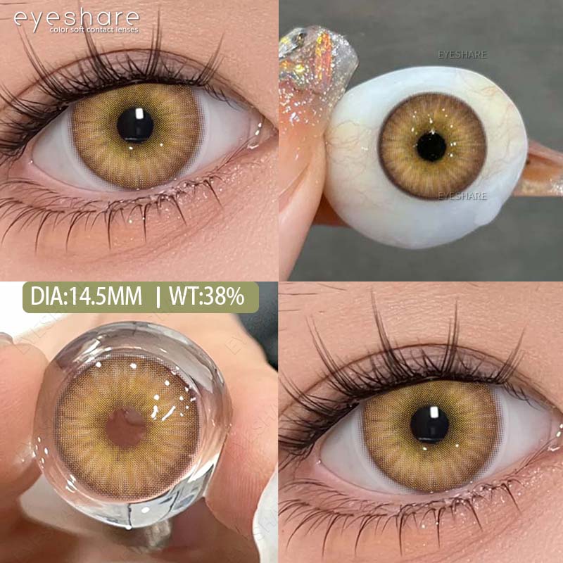 EYESHARE Colored Contact Lenses Fashion Light Blue Lenses Gray Color Lenses Dark Brown Natural Lenses Green Fashion Lenses 1 Pair