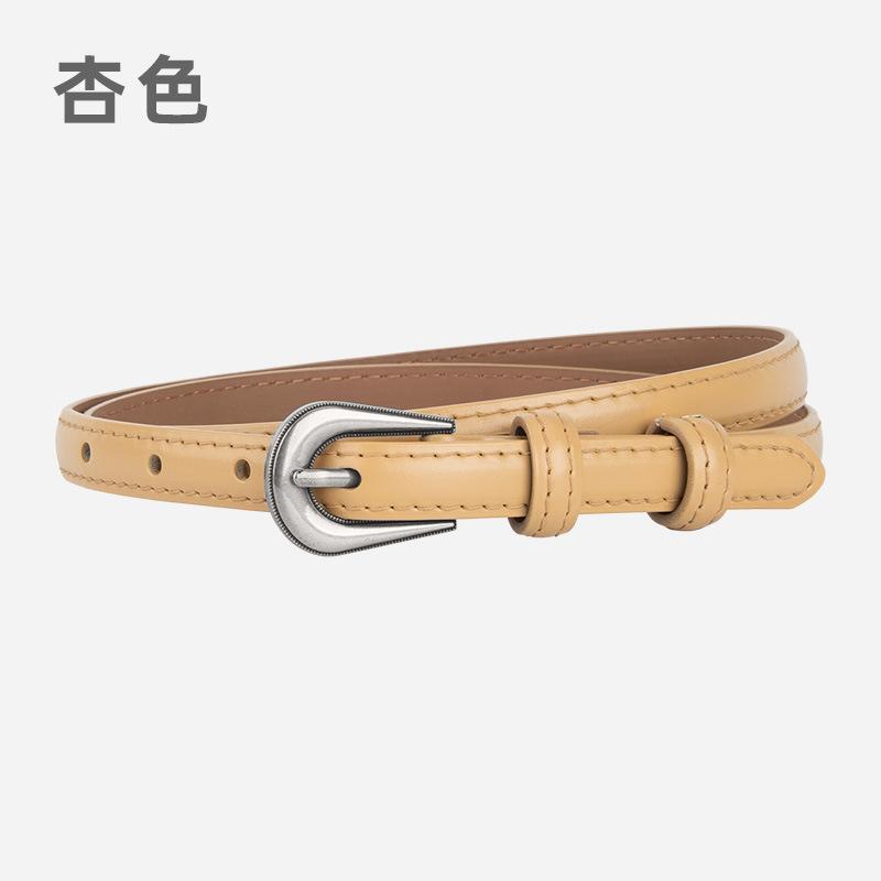 

Simple Retro Leather Belt Women S Dress Pants Decoration Commuter Multi-Color Thin Belt Women 105cm