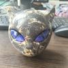 Luxury Black Cat Figurine Modern Minimalist Home Decor Synthetic Resin Craft Artwork Purple Blue Green Yellow Red Color 