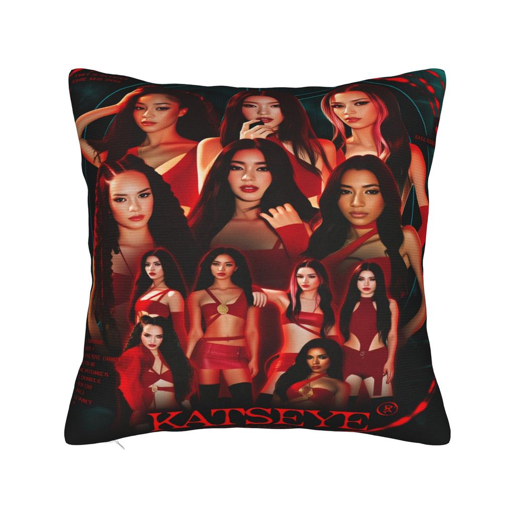 Katseye Kpop Style Mädchen Kissenbezug Kawaii Kissenbezug Bequeme Kissenbezüge Für Büro Auto Heimdekoration