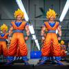 Studio Super Saiyan Goku Vegeta Ultra Figure Yellow Combat Mode Anime Model Ornament Hot Toys JT 2 Dragon Ballz and Pink Round Sensory Compression