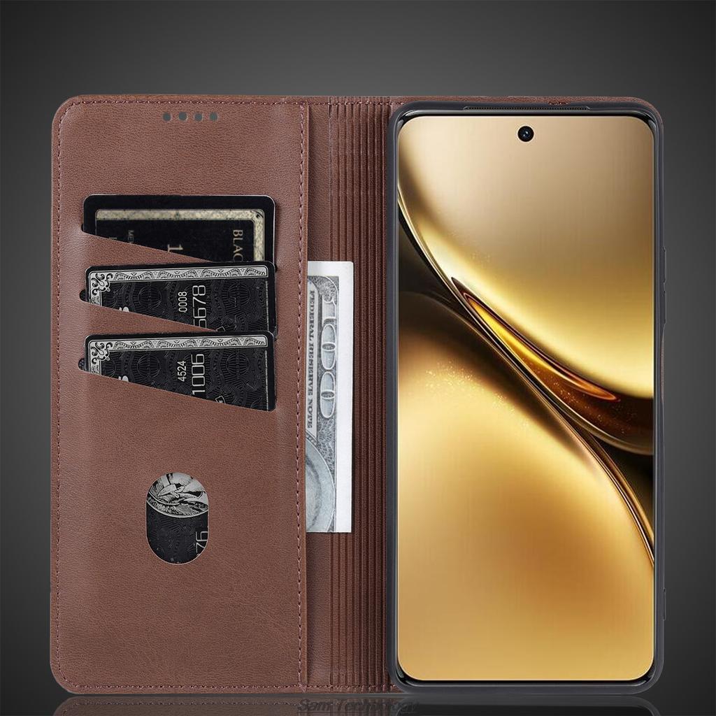 Deluxe Magnetic Adsorption Leather Fitted Case for Vivo X200 6.67" Flip Cover Protective Case Capa Fundas Coque