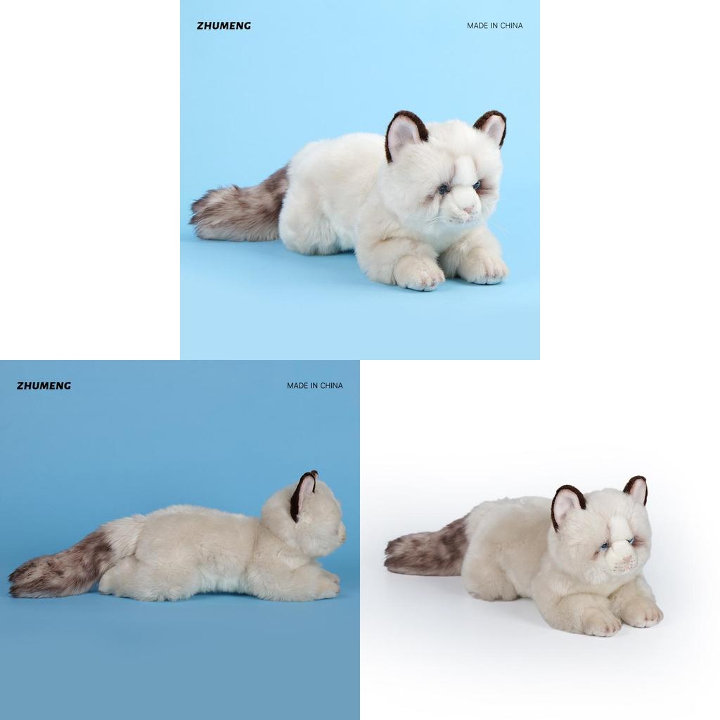 Cat Plush Toy With Pp Cotton Filling Soft Animal Stuffed Doll For Kids And Collectors