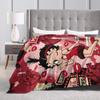 Warm Blanket Camping B-Bettys Boops Throw Blanket  Flannel Bedspread For Living Room Comfortable Sofa Bed Cover