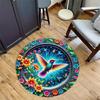 1pc home carpet design for office decor gift living room bedroom non slip colorful hummingbird flowers rug