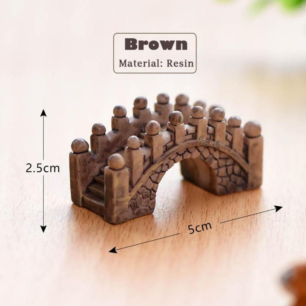 Antique Bridge Model Resin Fairy Garden Miniature/Terrarium Ornaments Figurines Dollhouse DIY Accessories Vintage Decoration