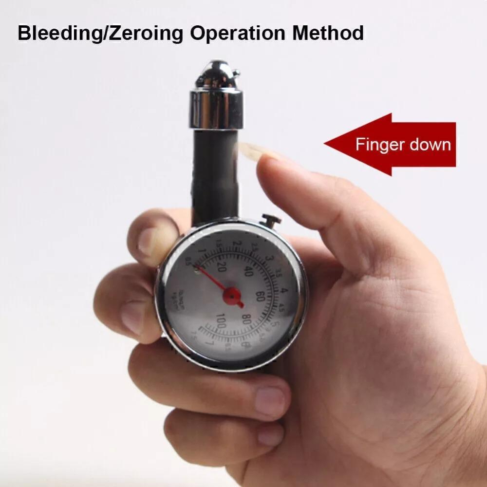 Car Tire Pressure Gauge Stainless Steel Inflation Pressure Gauge High Precision Meter Detector Repair Tools for Mechanical Tires