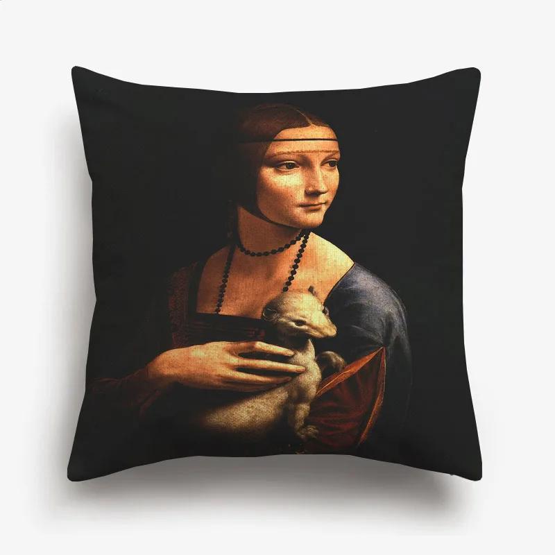 The Emperor Napoleon Cushion Covers European Neoclassicism Retro Vintage Portrait Oil Painting Decorative Pillows For Sofa