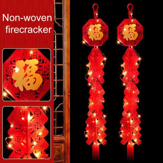 Décorations à Suspendre du Nouvel An Chinois Décoration Orientale Rouge Porte-Bonheur Traditionnelle avec Pendentif FU pour Décorations de Fête du Printemps Nouvel An Lunaire