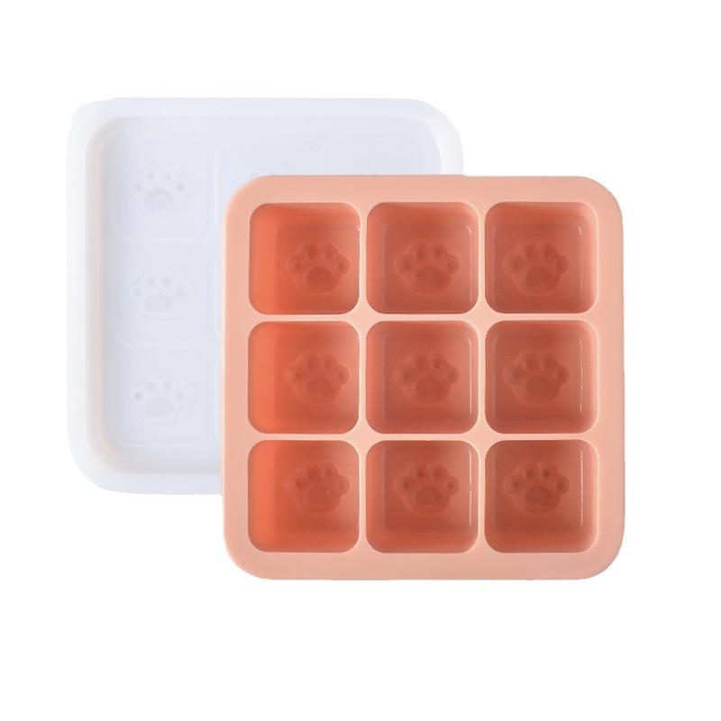 [Multifunctional Silicone Ice Tray Mold For Paw Shaped Ice Cubes Jelly Baby Food Steamed Cakes]