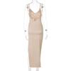 2026 Summer Elegant Backless V-neck Slit Dress for Women