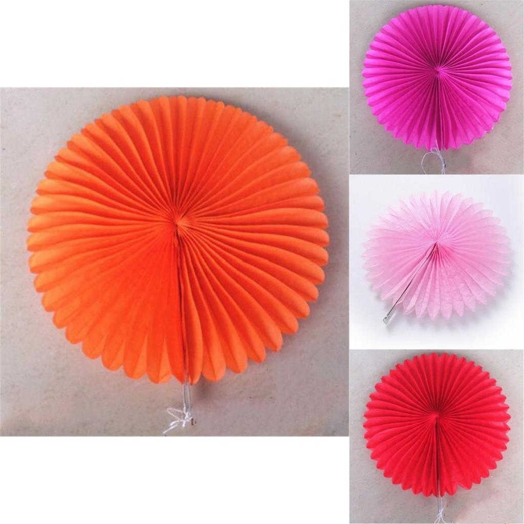 Charming Tissue Paper Flower Hanging Fans For Delightful Party And Event Decor