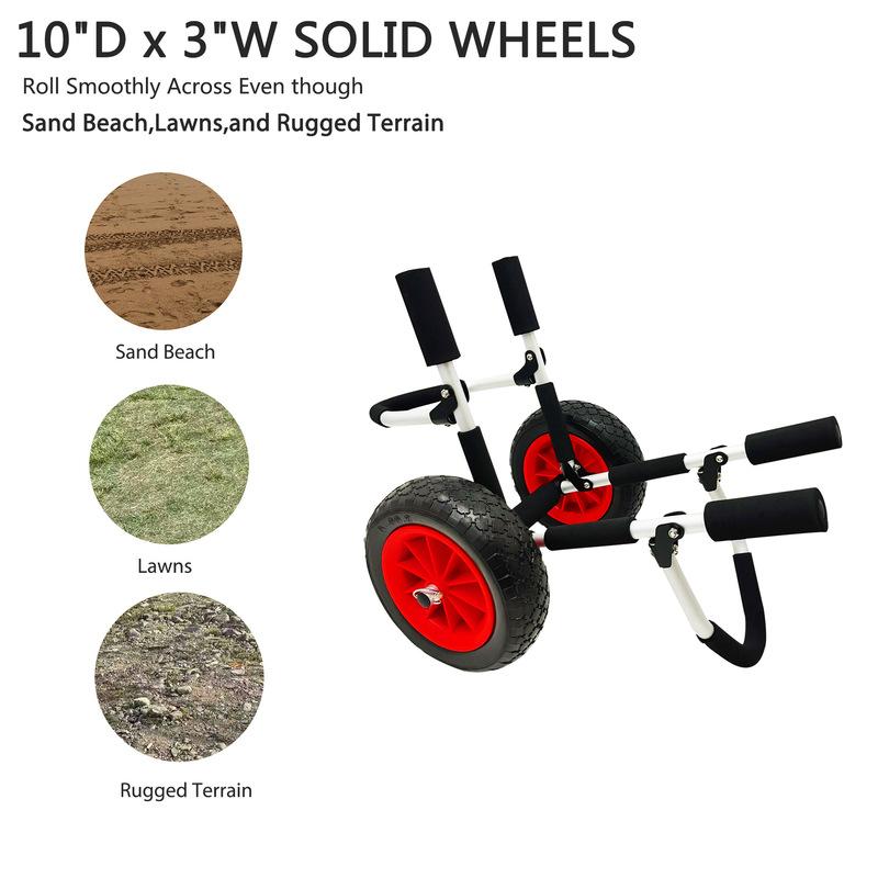 PC Surfboard Handcart Aluminum Alloy SUP Trolley Foldable Portable Transport Cart for Paddle Board