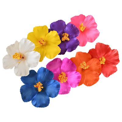 5/10Pcs 10cm Hibiscus Flower Hawaiian Party Summer Beach Birthday Table Decoration Wedding Artificial Flower DIY Hair Decor Gift