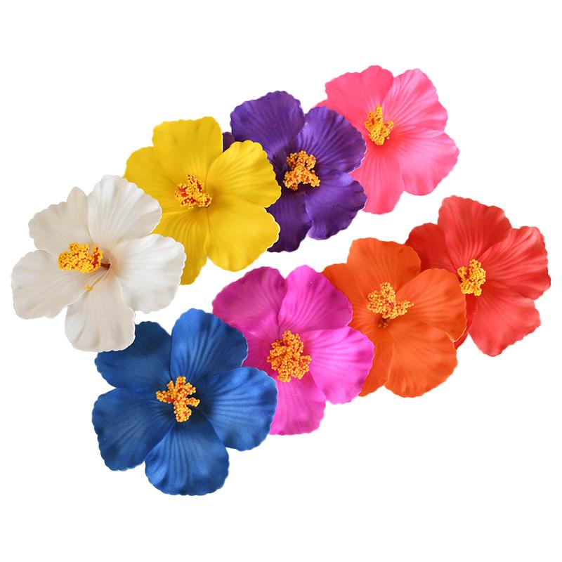 5/10Pcs 10cm Hibiscus Flower Hawaiian Party Summer Beach Birthday Table Decoration Wedding Artificial Flower DIY Hair Decor Gift