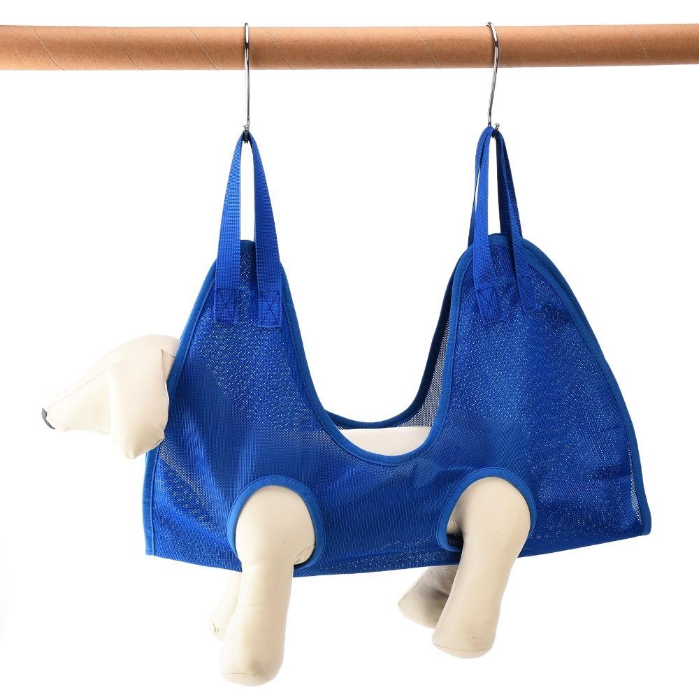 Breathable mesh fabric Pet Nail Trimming Sling Mesh Pet Restraint Bed  Pet ear cleaning operation S