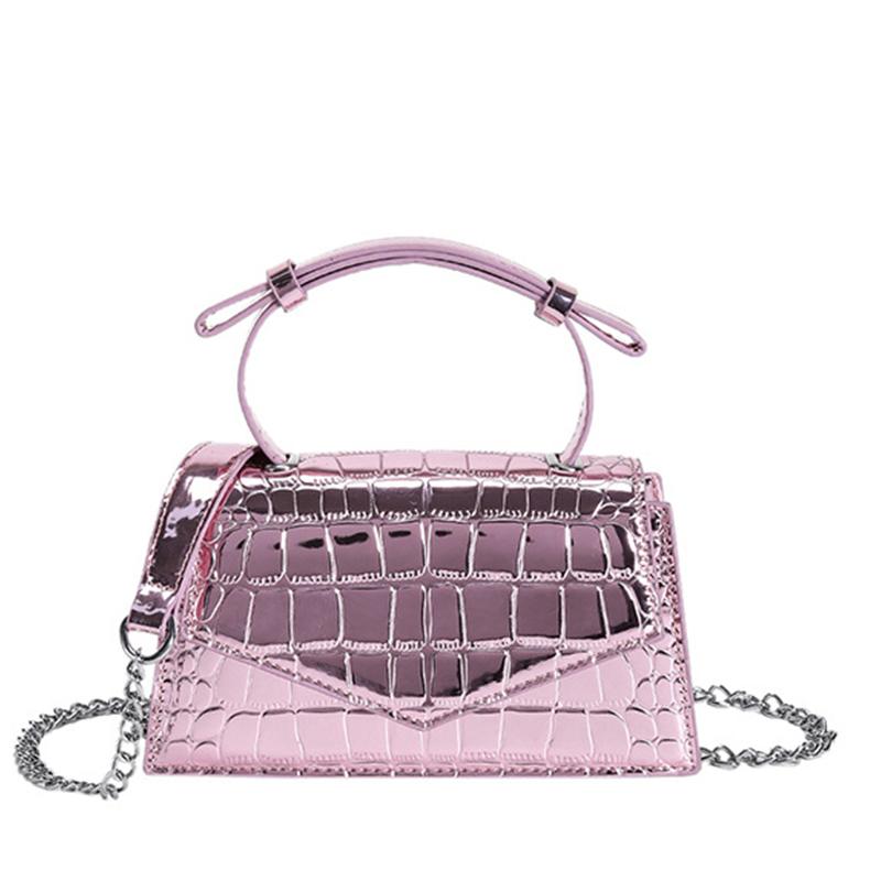 Women's Shoulder Bag Bright Alligator Small Hard Leather Women's Crossbody Bag Shopping