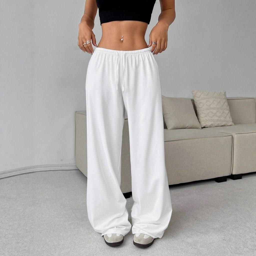 Women's Wide Leg Casual Pants, High Waist Loose Fit Lounge Trousers, 7 Colors